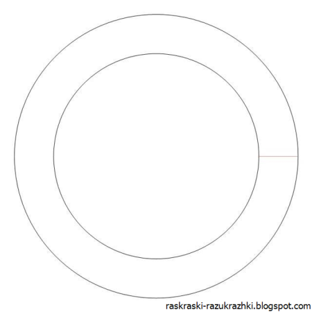 Тарелка раскраска для малышей