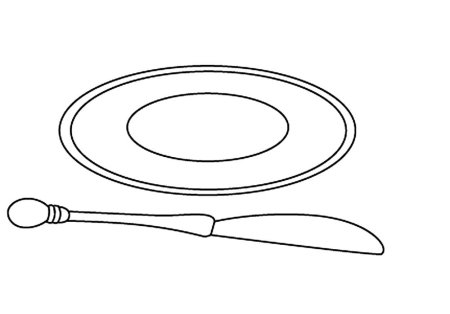 Трафарет тарелки для аппликации