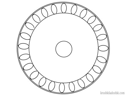 Раскраска посуда тарелка
