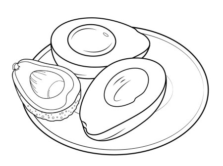 Тарелка раскраска для детей
