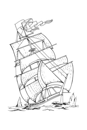 Алые паруса раскраска