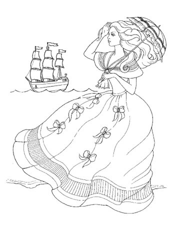 Парусник раскраска