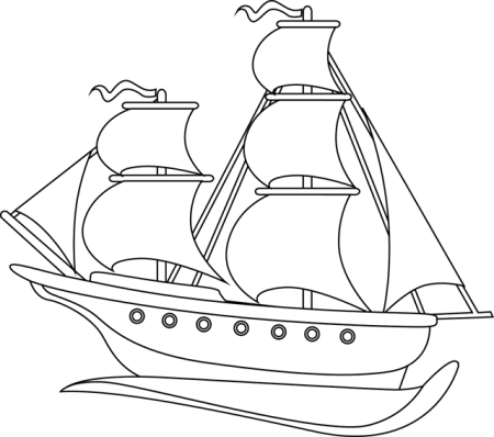 Парусник рисунок карандашом