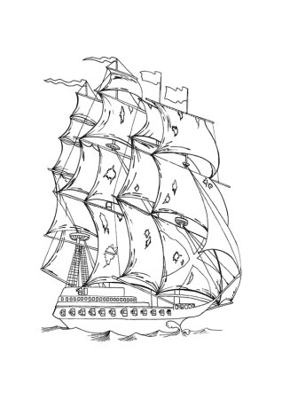 Иллюстрация к алым парусам Грина карандашом