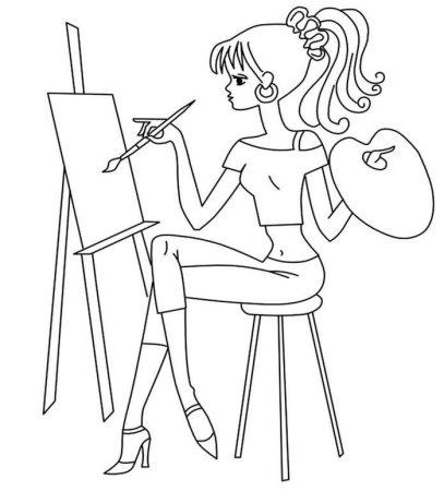 Раскраски женские профессии