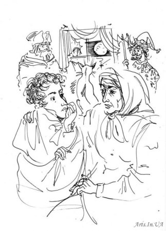 Сказка о золотом петушке Пушкин раскраска