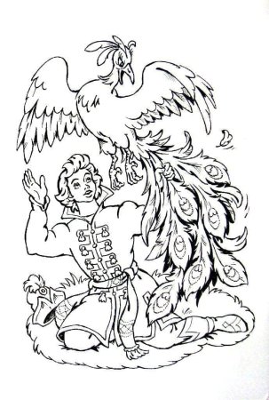 Раскраски к сказке Пушкина о мертвой царевне и семи богатырях