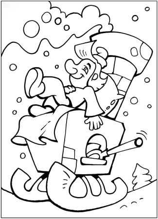 Емеля на печи раскраска для малышей