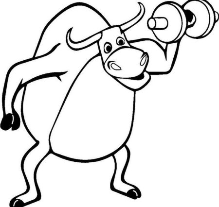 Буйвол раскраска для детей