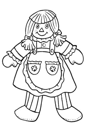 Кукла раскраска для детей