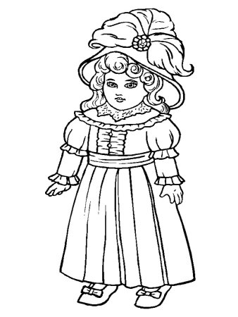 Раскраска кукла
