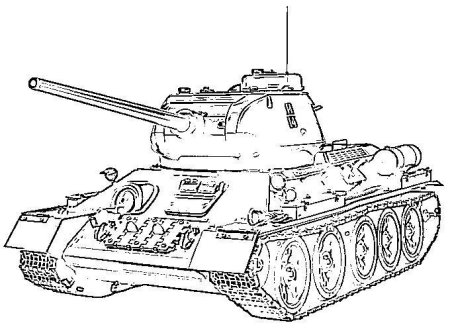 Танк т-34 85 рисунок