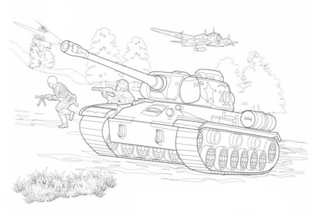 Танк т 34 Великой Отечественной войны раскраска