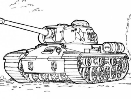 Раскраски для мальчиков танки т 34