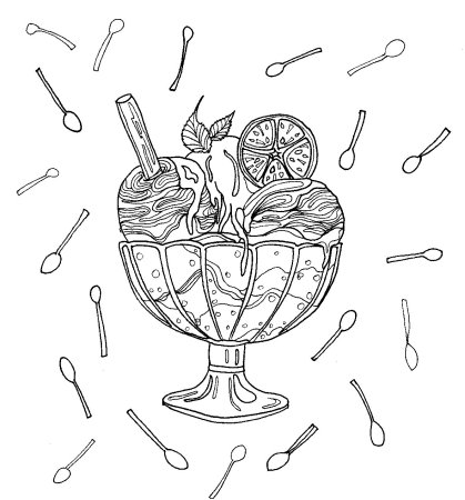 Раскраска антистресс коктейль