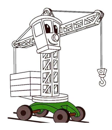 Кран раскраска