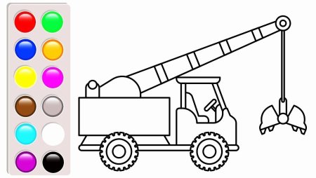 Раскраска машина кран