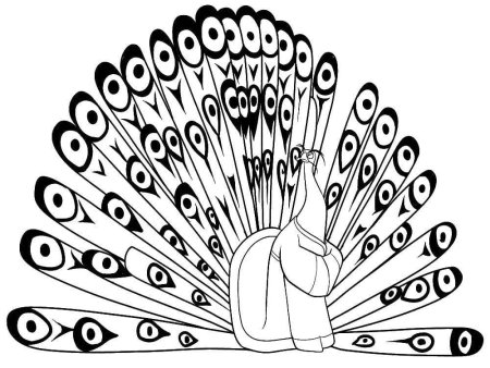 Павлин рисунок