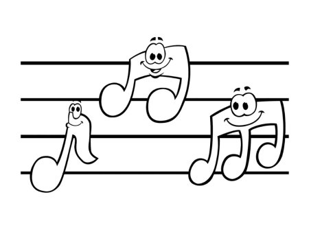 Нотки для раскрашивания