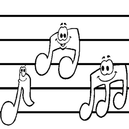 Веселые нотки раскраска