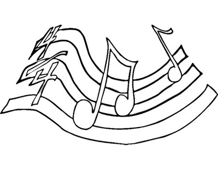 Нотные раскраски для детей