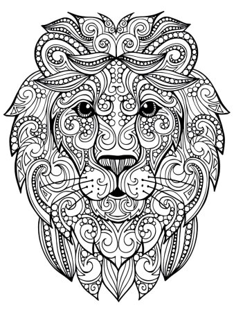 Зентангл Лев