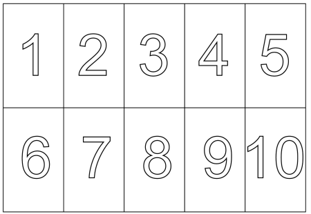 Цифры от 1 до 10