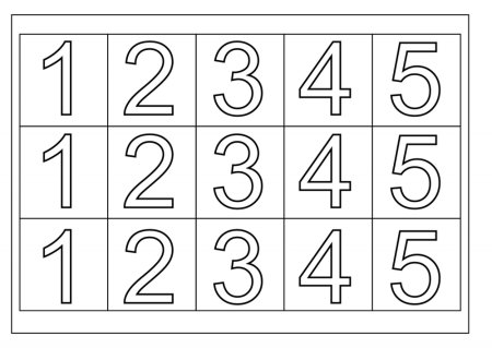 Цифры для раскрашивания