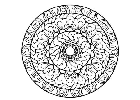 Раскраска Мандала