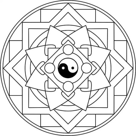 Мандала для раскрашивания для детей