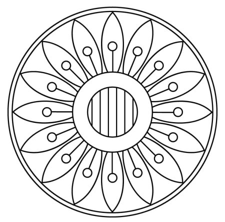 Раскраска Мандала для детей