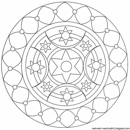 Мандала для раскрашивания для детей