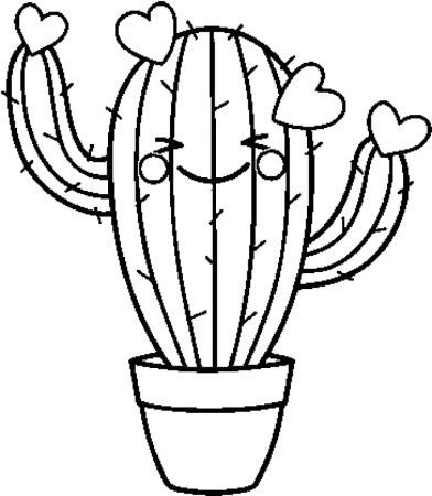 Кактус раскраска