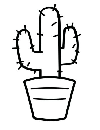 Кактус раскраска для детей