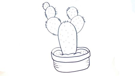 Маленькие раскраски кактусы