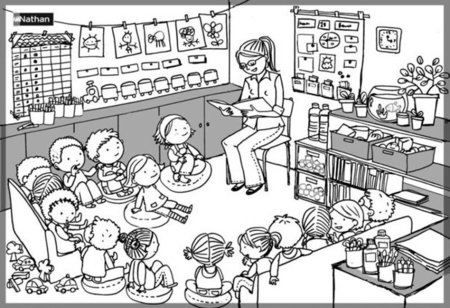 Раскраска детский садик