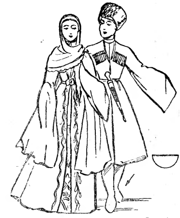 Адыгейская национальный костюм адыгов раскраска