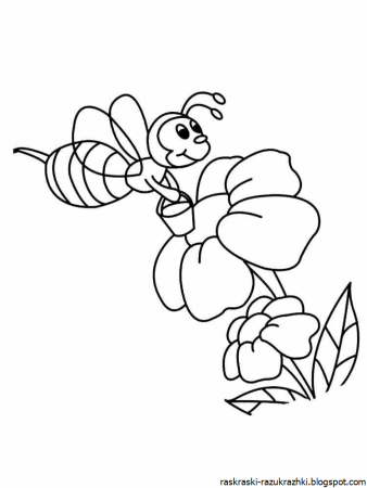 Оса раскраска для детей