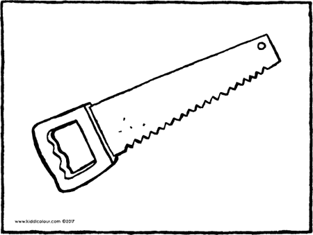 Пила раскраска для детей