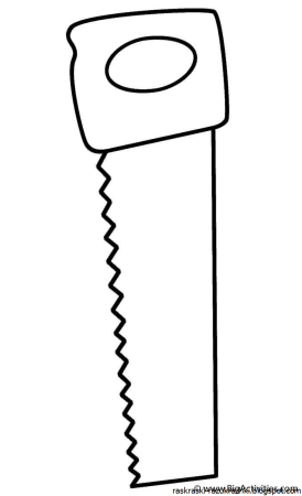 Пила раскраска для детей