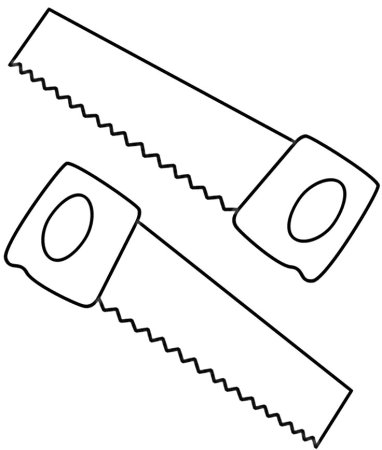 Инструмент ножовка раскраска