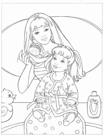 Рисунок мама с дочкой раскраска