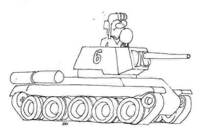 Танкист раскраска для детей