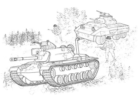 Раскраска военные профессии