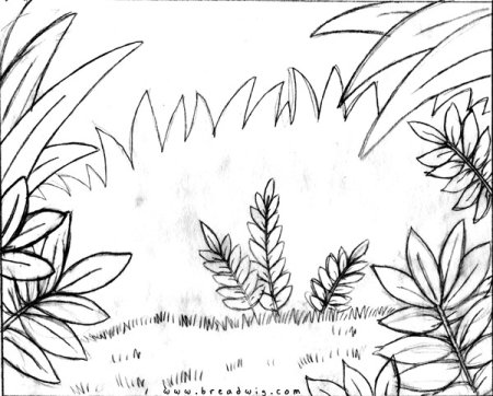 Трава раскраска для детей