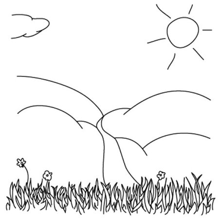 Раскраска цветы на Поляне