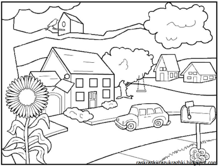 Город для раскрашивания