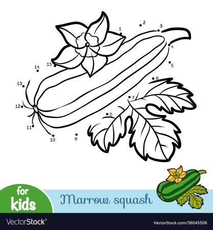 Раскраска овощи кабачок