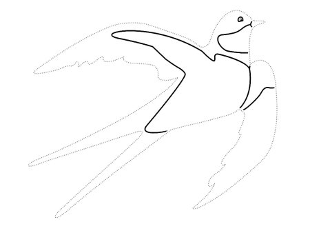 Ласточка раскраска для детей