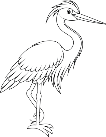 Цапля стилизованная